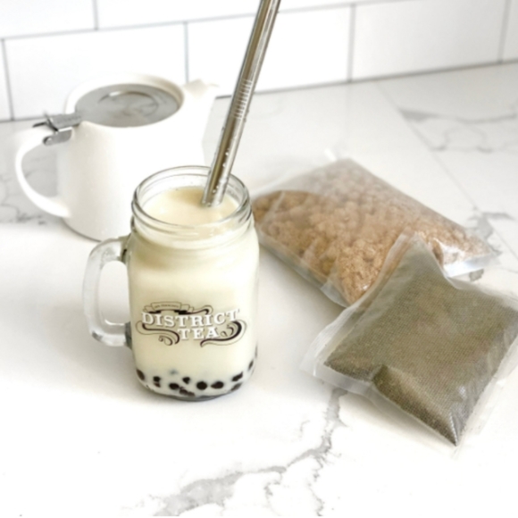 District Tea SF Mason Jar, Boba Straw, and Bag - Picture 4 of 4